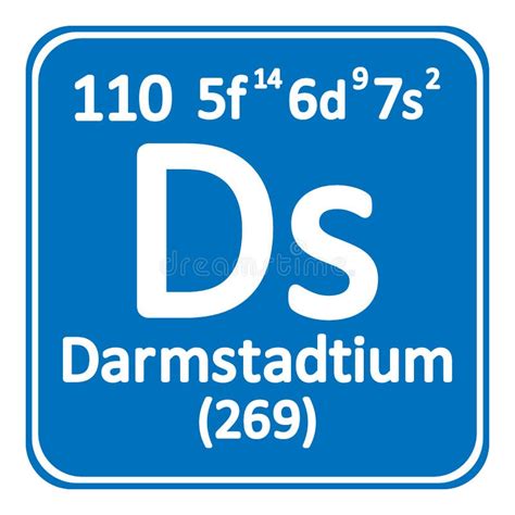 Periodic Table Element Darmstadtium Icon. Stock Illustration - Illustration of blue, mendeleev ...