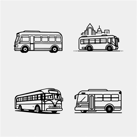 Premium Vector | Set of tourist bus vector isolated on white