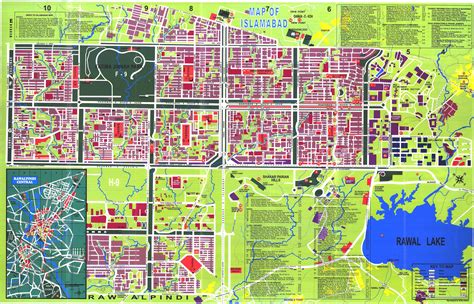 Stadtplan von Islamabad | Detaillierte gedruckte Karten von Islamabad ...