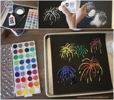 This Firework Salt Painting Idea is So Cool