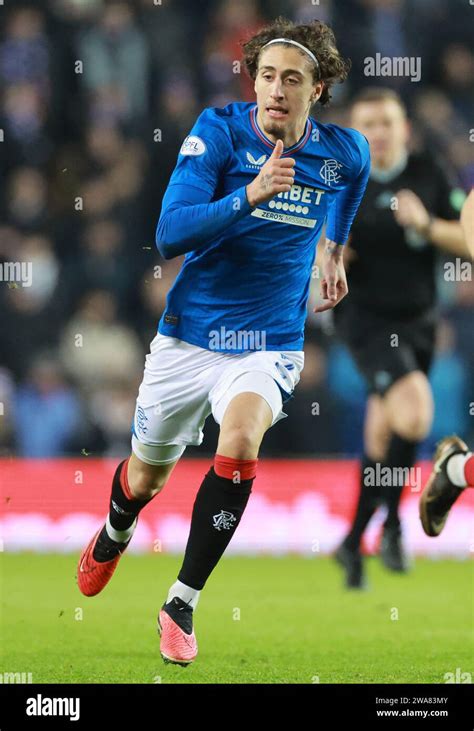 Rangers' Fabio Silva during the cinch Premiership match at the Ibrox ...