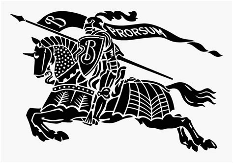 1580px Burberry Logo Vector - Black Knight On Horse Logo, HD Png ...