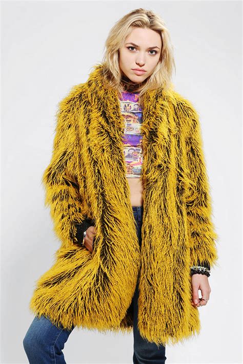 Urban Outfitters Bitching Junkfood Nocolette Shaggy Faux Fur Coat in ...