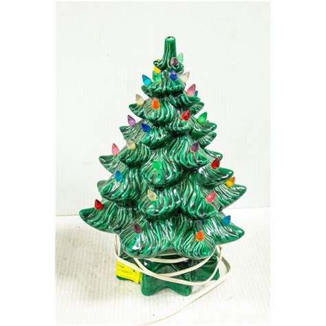 VINTAGE CERAMIC LIGHT UP CHRISTMAS TREES