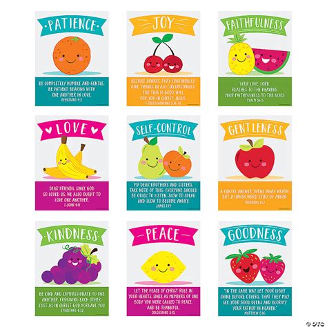 Fruit of the Spirit Poster Set - 6 Pc. | Oriental Trading