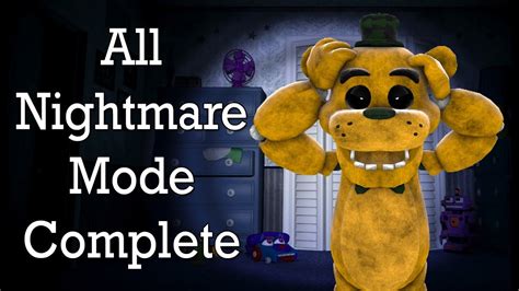 All Nightmare Mode COMPLETED!!! || Golden Freddy Plays: FNAF 4 - YouTube