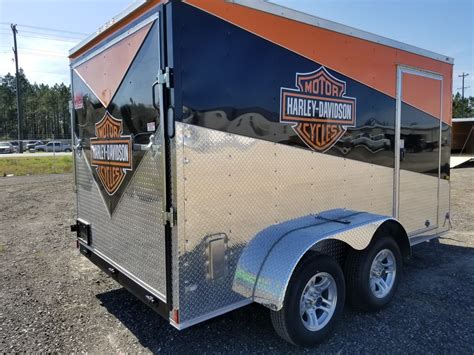 7x12 Harley Davidson Motorcycle Trailer. (ad 775) - USA Cargo Trailer