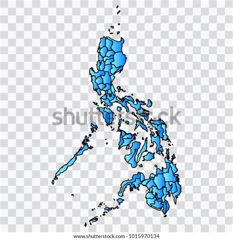 Map-philippines Map Each City Border Has Stock Vector (Royalty Free) 1015970134 | Shutterstock