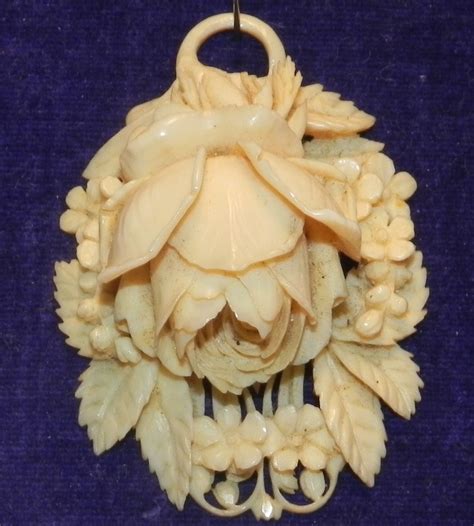 Antiques Atlas - Antique Victorian Ivory Carved Picture Pendant