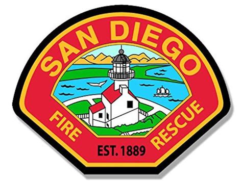 3.5x4inch SAN DIEGO Fire and Rescue Logo Sticker ca | Etsy