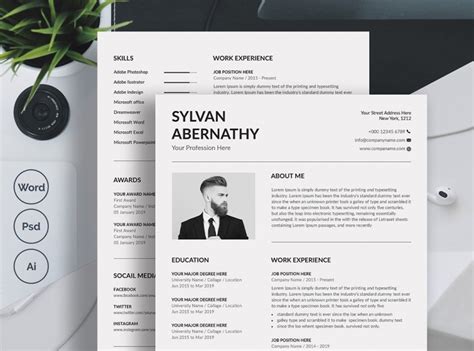 Minimalist Resume Template Word