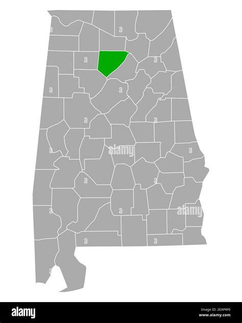 Map of Cullman in Alabama Stock Photo - Alamy