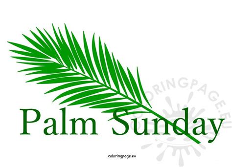 Easter Palm Sunday Clipart – Coloring Page