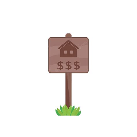 Premium Vector | House for sale wooden sign, real estate vector