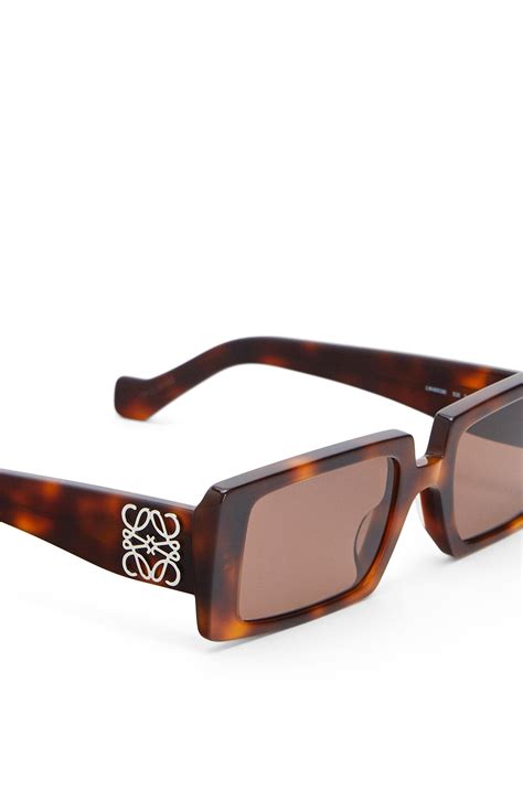 ANAGRAM RECTANGULAR SUNGLASSES Havana/Brown - LOEWE