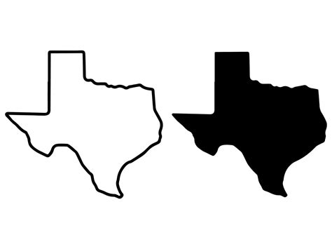 Texas SVG State Shape Outline Instant Download Cricut | Etsy