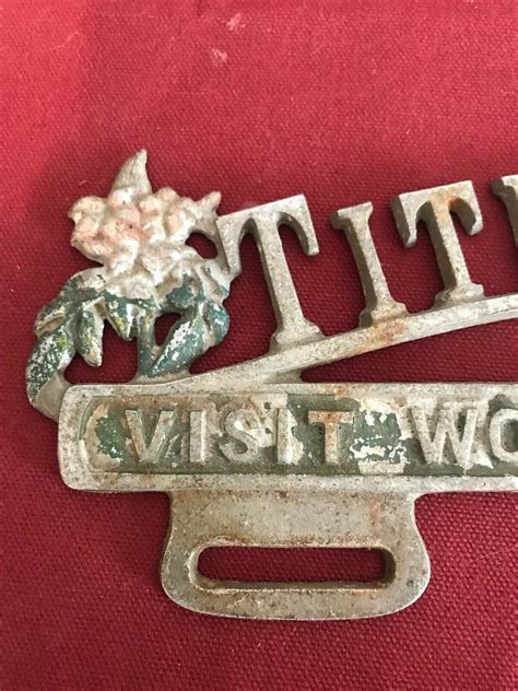 Vintage TITUSVILLE PENNSYLVANIA "OIL WELL" LICENSE PLATE TOPPER ...