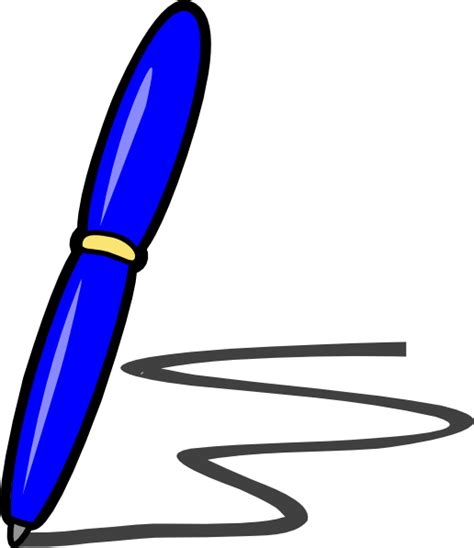 Blue Pen Clip Art at Clker.com - vector clip art online, royalty free & public domain