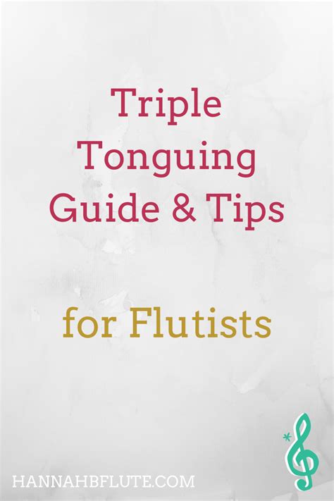 Triple Tonguing for Flute - Hannah B Flute