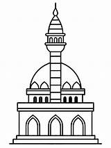 Minaret colouring Book Pages For Children And Adults With Vector Design  sketch template