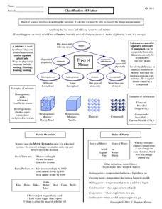 Classification Of Matter Worksheet Answers Model 1 quilzach