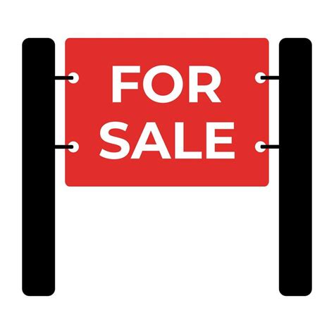 Sale real estate sign. Vector isolated sign 19553021 Vector Art at Vecteezy