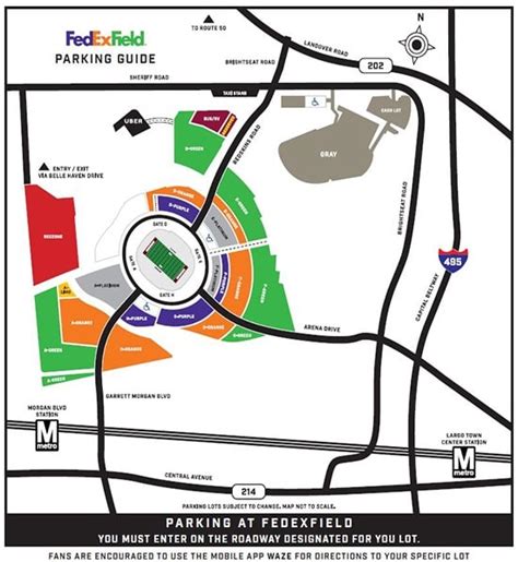 FedExField Parking and Directions | Washington Redskins - Redskins.com