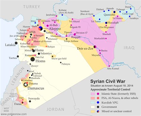 Syria Civil War Map: August 2014 (#13) - Political Geography Now