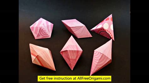 origami diamond instructions - YouTube