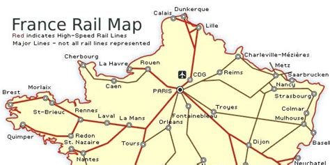 France Rail Map | French Train Itineraries | Mapping France