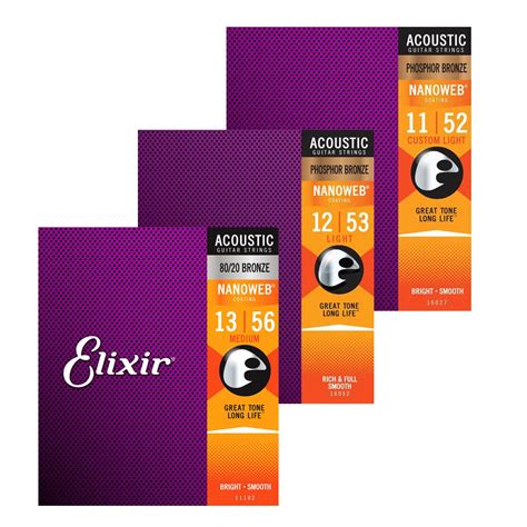 Elixir Acoustic Guitar String Set Nanoweb - Vivace Music Store Brisbane, Queensland's Largest ...