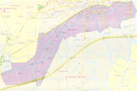 Bản đồ Hành chính Quận 8 (TPHCM) Khổ lớn, Phóng to 2024