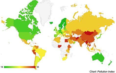 Pollution Index for Country 2019 : r/MapPorn