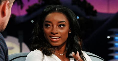 Simone Biles Wears '00s-Inspired Jersey Halter Top | POPSUGAR Fashion