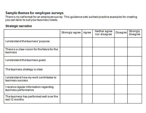 FREE 12+ Sample Employee Engagement Survey Templates in PDF | MS Word