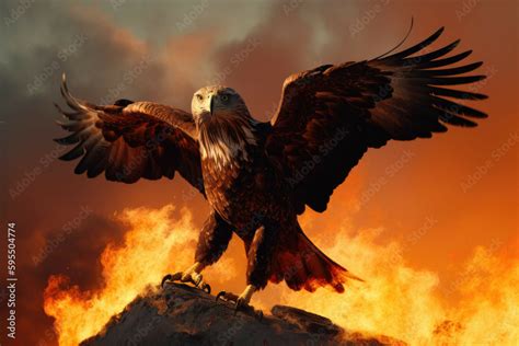 fire eagle fire eagle flame - Generative AI Stock Illustration | Adobe Stock