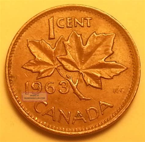 Error Coin 1963 Double Date Canada Penny W24