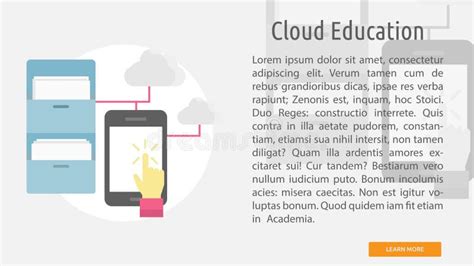 Cloud Education Conceptual Banner Stock Vector - Illustration of icon, college: 107413659