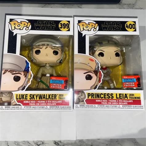 FUNKO POP! LUKE Skywalker And Princess Leia Jedi Training Luke Damaged ...