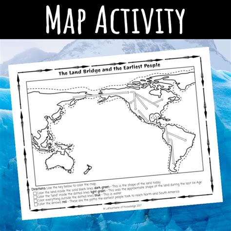 The Land Bridge Beringia Reading Comprehension Passage and Map Activity - Classful