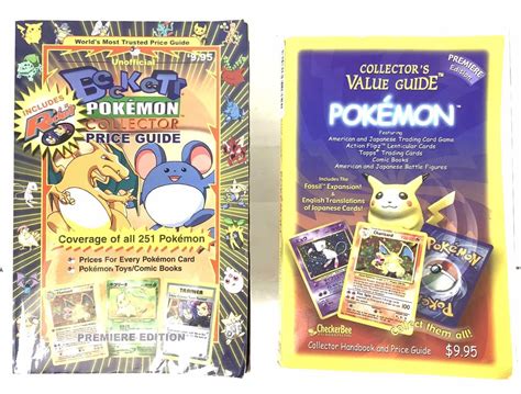 Lot - (3) Pokémon Card Collectors Price & Value Books