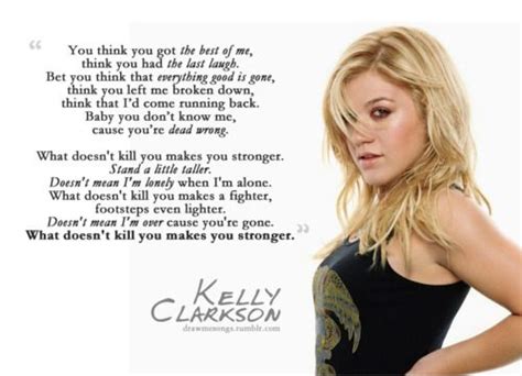 Kelly Clarkson - What Doesn’t Kill you (Stronger) | Kelly clarkson stronger lyrics, Favorite lyrics