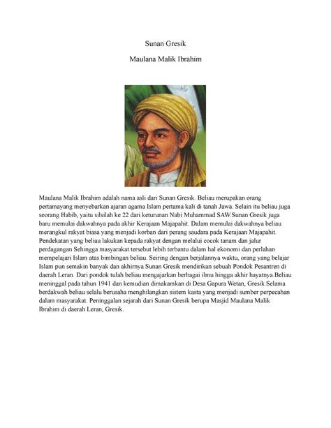 Biografi Sunan Gresik - this is document - Sunan Gresik Maulana Malik Ibrahim Maulana Malik ...