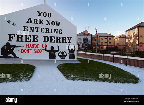 Mural Free Derry Corner Bogside Bloody Sunday Northern Ireland Stock ...