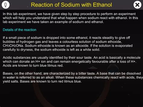 Reaction: Sodium with Ethanol | App Price Drops