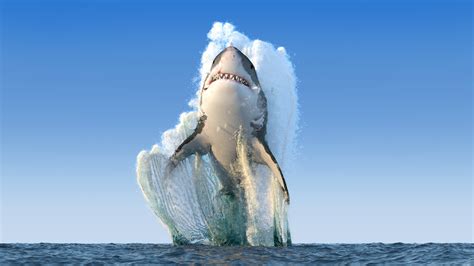 2160x1440 resolution | Great White Shark, shark, render, sea, fangs HD ...