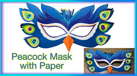 How To Make a Peacock Mask || Peacock Mask || Bird Mask - YouTube