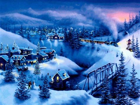 Christmas Train Desktop Wallpaper - WallpaperSafari