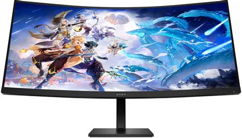 HP OMEN 34" VA LED Curved QHD 165Hz FreeSync Gaming Monitor with HDR (DisplayPort, HDMI, Audio ...