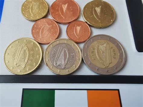 Set of Irish Euro Coins Genuine Circulated Currency Ireland 1c - Etsy UK